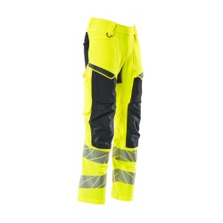 Spodnie MASCOT ACCELERATE SAFE ULTIMATE STRETCH - water-repellent - two-toned hi-vis yellow/dark navy rozm. 70C54