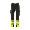 Spodnie MASCOT ULTIMATE STRETCH with kneepad pockets black/hi-vis yellow rozm. 82C52