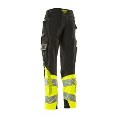 Spodnie MASCOT ULTIMATE STRETCH with kneepad pockets black/hi-vis yellow rozm. 82C52
