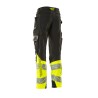 Spodnie MASCOT ULTIMATE STRETCH with kneepad pockets black/hi-vis yellow rozm. 82C54