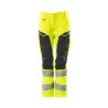 Spodnie damskie MASCOT ACCELERATE SAFE DIAMOND - Stretch Zones - two-toned hi-vis yellow/dark navy rozm. 76C38