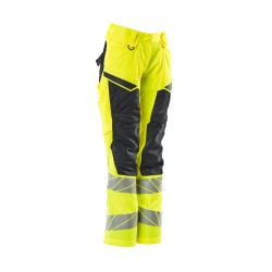 Spodnie damskie MASCOT ACCELERATE SAFE DIAMOND - Stretch Zones - two-toned hi-vis yellow/dark navy rozm. 76C38