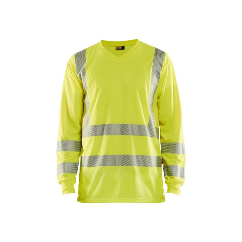 Shirt Blåkläder 3385 z dlugim rekawem o wysokiej widocznosci, z filtrem UV