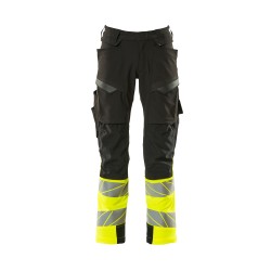Spodnie MASCOT ULTIMATE STRETCH with kneepad pockets black/hi-vis yellow rozm. 82C56