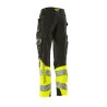 Spodnie MASCOT ULTIMATE STRETCH with kneepad pockets black/hi-vis yellow rozm. 82C56