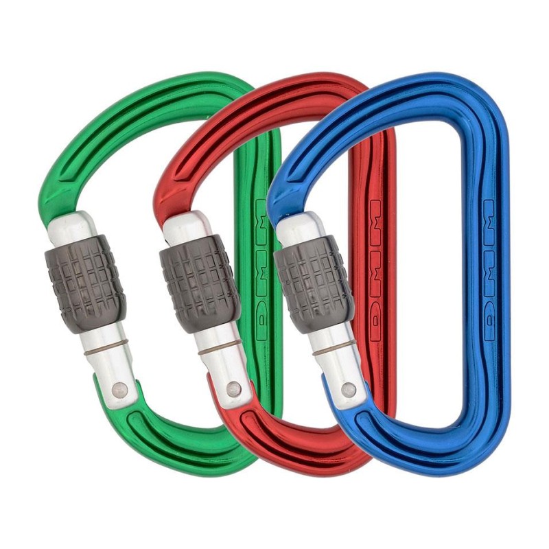 Karabinek DMM SHADOW SG COLOUR 3 PACK BLUE/RED/GREEN
