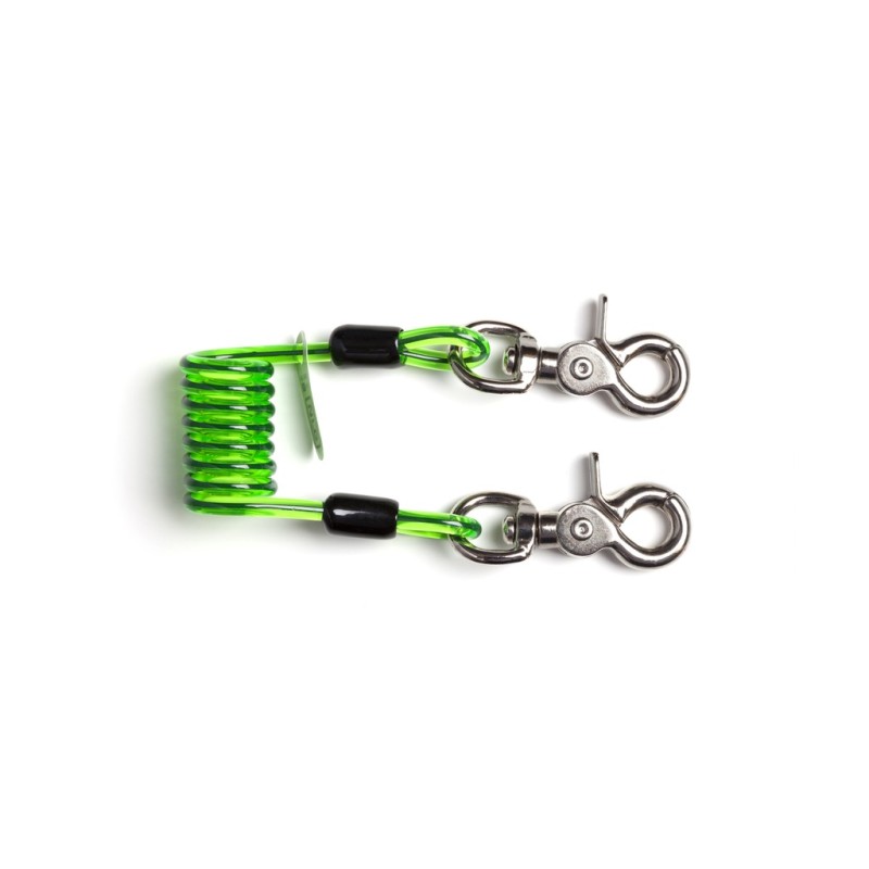 Lonża NLG SHORT COIL TOOL LANYARD QUICK CLIP