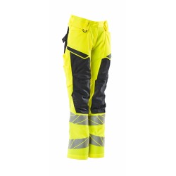 Spodnie damskie MASCOT ACCELERATE SAFE DIAMOND - Stretch Zones - two-toned hi-vis yellow/dark navy rozm. 76C34