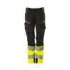 Spodnie MASCOT ACCELERATE SAFE Ladies fit DIAMOND - ULTIMATE STRETCH black /hi-vis yellow rozm. 76C34