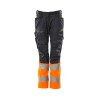 Spodnie damskie MASCOT ACCELERATE SAFE DIAMOND - Stretch Zones - two-toned dark navy/hi-vis orange rozm. 82C38