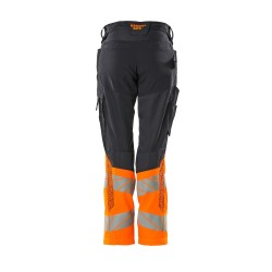 Spodnie damskie MASCOT ACCELERATE SAFE DIAMOND - Stretch Zones - two-toned dark navy/hi-vis orange rozm. 82C38