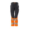 Spodnie damskie MASCOT ACCELERATE SAFE DIAMOND - Stretch Zones - two-toned dark navy/hi-vis orange rozm. 82C38