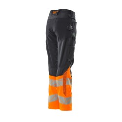 Spodnie damskie MASCOT ACCELERATE SAFE DIAMOND - Stretch Zones - two-toned dark navy/hi-vis orange rozm. 82C38