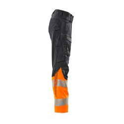 Spodnie damskie MASCOT ACCELERATE SAFE DIAMOND - Stretch Zones - two-toned dark navy/hi-vis orange rozm. 82C38