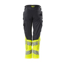 Spodnie damskie MASCOT ACCELERATE SAFE DIAMOND - Stretch Zones - two-toned dark navy/hi-vis yellow rozm. 82C34