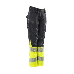 Spodnie damskie MASCOT ACCELERATE SAFE DIAMOND - Stretch Zones - two-toned dark navy/hi-vis yellow rozm. 82C34