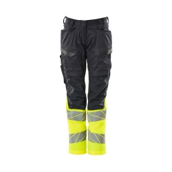Spodnie damskie MASCOT ACCELERATE SAFE DIAMOND - Stretch Zones - two-toned dark navy/hi-vis yellow rozm. 82C38
