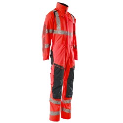 Kombinezon MASCOT ACCELERATE SAFE Stretch Zones - two-toned - ProWash hi-vis red/dark navy rozm. M
