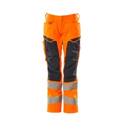 Spodnie damskie MASCOT ACCELERATE SAFE DIAMOND - Stretch Zones - two-toned hi-vis orange/dark navy rozm. 82C36
