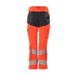 Spodnie damskie MASCOT ACCELERATE SAFE DIAMOND - Stretch Zones - two-toned hi-vis red/dark navy rozm. 82C48