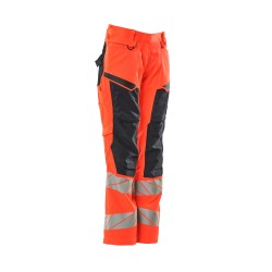Spodnie damskie MASCOT ACCELERATE SAFE DIAMOND - Stretch Zones - two-toned hi-vis red/dark navy rozm. 82C48