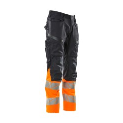 Spodnie MASCOT ACCELERATE SAFE Stretch Zones - two-toned - ProWash dark navy/hi-vis orange rozm. 82C47