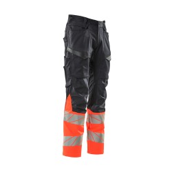 Spodnie MASCOT ACCELERATE SAFE Stretch Zones - two-toned - ProWash dark navy/hi-vis red rozm. 90C60