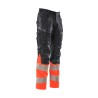 Spodnie MASCOT ACCELERATE SAFE Stretch Zones - two-toned - ProWash dark navy/hi-vis red rozm. 90C60