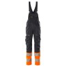 Ogrodniczki MASCOT ACCELERATE SAFE stretch zones - dwukolorowy - ProWash dark navy/hi-vis orange rozm. 90C60