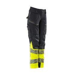 Spodnie MASCOT ACCELERATE SAFE Ladies fit DIAMOND - ULTIMATE STRETCH dark navy/hi-vis yellow rozm. 76C36