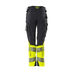 Spodnie MASCOT ACCELERATE SAFE Ladies fit DIAMOND - ULTIMATE STRETCH dark navy/hi-vis yellow rozm. 76C38