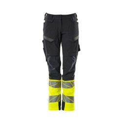 Spodnie MASCOT ACCELERATE SAFE Ladies fit DIAMOND - ULTIMATE STRETCH dark navy/hi-vis yellow rozm. 76C40