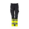 Spodnie MASCOT ACCELERATE SAFE Ladies fit DIAMOND - ULTIMATE STRETCH dark navy/hi-vis yellow rozm. 76C40