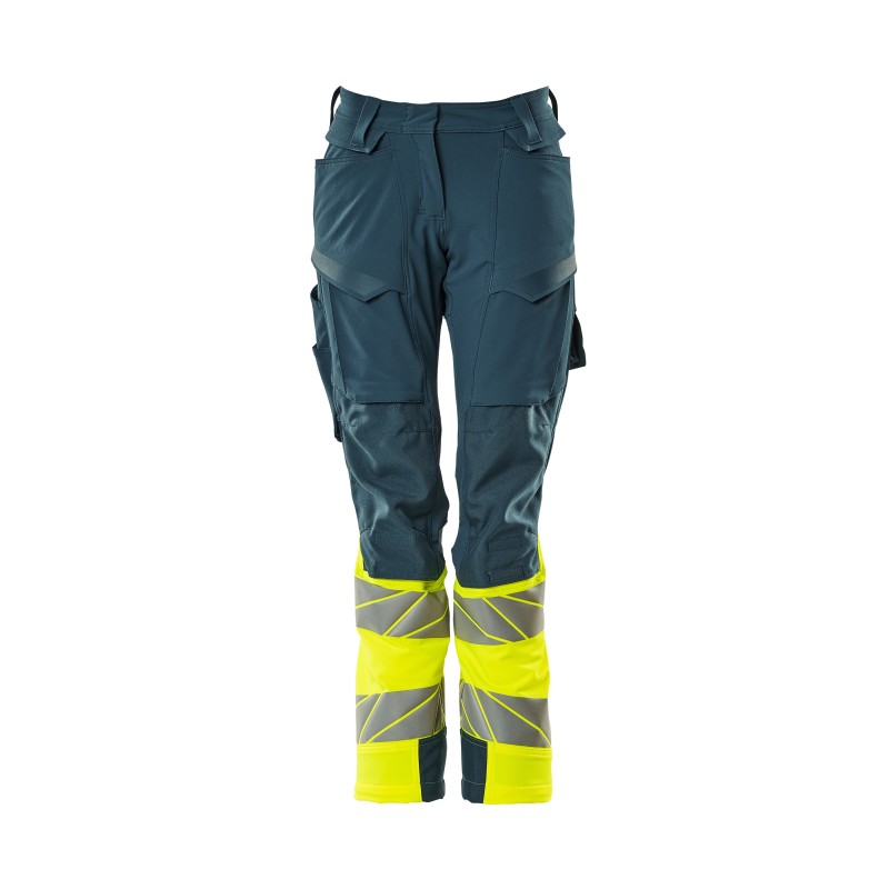 Spodnie MASCOT ACCELERATE SAFE Ladies fit DIAMOND - ULTIMATE STRETCH dark petroleum/hi-vis yellow rozm. 82C46