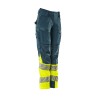 Spodnie MASCOT ACCELERATE SAFE Ladies fit DIAMOND - ULTIMATE STRETCH dark petroleum/hi-vis yellow rozm. 82C46