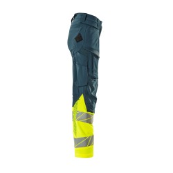 Spodnie MASCOT ACCELERATE SAFE Ladies fit DIAMOND - ULTIMATE STRETCH dark petroleum/hi-vis yellow rozm. 82C48