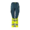 Spodnie MASCOT ACCELERATE SAFE Ladies fit DIAMOND - ULTIMATE STRETCH dark petroleum/hi-vis yellow rozm. 76C38