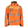 Kurtka MASCOT ACCELERATE SAFE breathable - wind- and waterproof - two-toned hi-vis orange/moss green rozm. 4XL