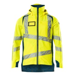Kurtka MASCOT ACCELERATE SAFE breathable - wind- and waterproof - two-toned hi-vis yellow/dark petroleum rozm. 4XL