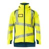 Kurtka MASCOT ACCELERATE SAFE breathable - wind- and waterproof - two-toned hi-vis yellow/dark petroleum rozm. 4XL
