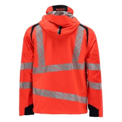 Kurtka MASCOT ACCELERATE SAFE breathable - wind- and waterproof - two-toned hi-vis red/dark navy rozm. S
