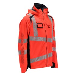 Kurtka MASCOT ACCELERATE SAFE breathable - wind- and waterproof - two-toned hi-vis red/dark navy rozm. M