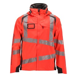 Kurtka MASCOT ACCELERATE SAFE breathable - wind- and waterproof - two-toned hi-vis red/dark anthracite rozm. 4XL