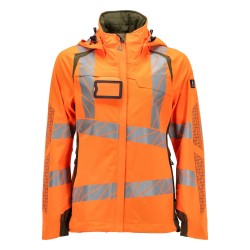 Kurtka MASCOT ACCELERATE SAFE Ladies fit - breathable - wind- and waterproof - two-toned hi-vis orange/moss green rozm. L