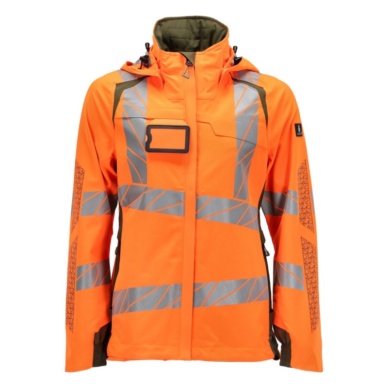 Kurtka MASCOT ACCELERATE SAFE Ladies fit - breathable - wind- and waterproof - two-toned hi-vis orange/moss green rozm. 4XL