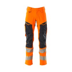 Spodnie MASCOT ACCELERATE SAFE ULTIMATE STRETCH - water-repellent - two-toned hi-vis orange/dark navy rozm. 82C46

