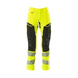 Spodnie MASCOT ACCELERATE SAFE ULTIMATE STRETCH - water-repellent - two-toned hi-vis yellow/black rozm. 76C49