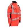 Parka MASCOT ACCELERATE SAFE breathable - wind- and waterproof - CLIMASCOT-lining - two-toned hi-vis red/dark navy rozm. M