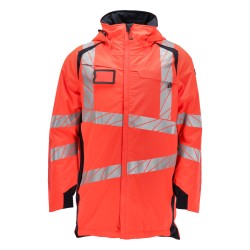 Parka MASCOT ACCELERATE SAFE breathable - wind- and waterproof - CLIMASCOT-lining - two-toned hi-vis red/dark navy rozm. 4XL