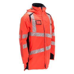 Parka MASCOT ACCELERATE SAFE breathable - wind- and waterproof - CLIMASCOT-lining - two-toned hi-vis red/dark navy rozm. 4XL